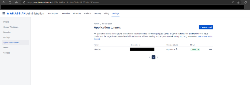 Unable To Create Tunneled Application Link On Conf...