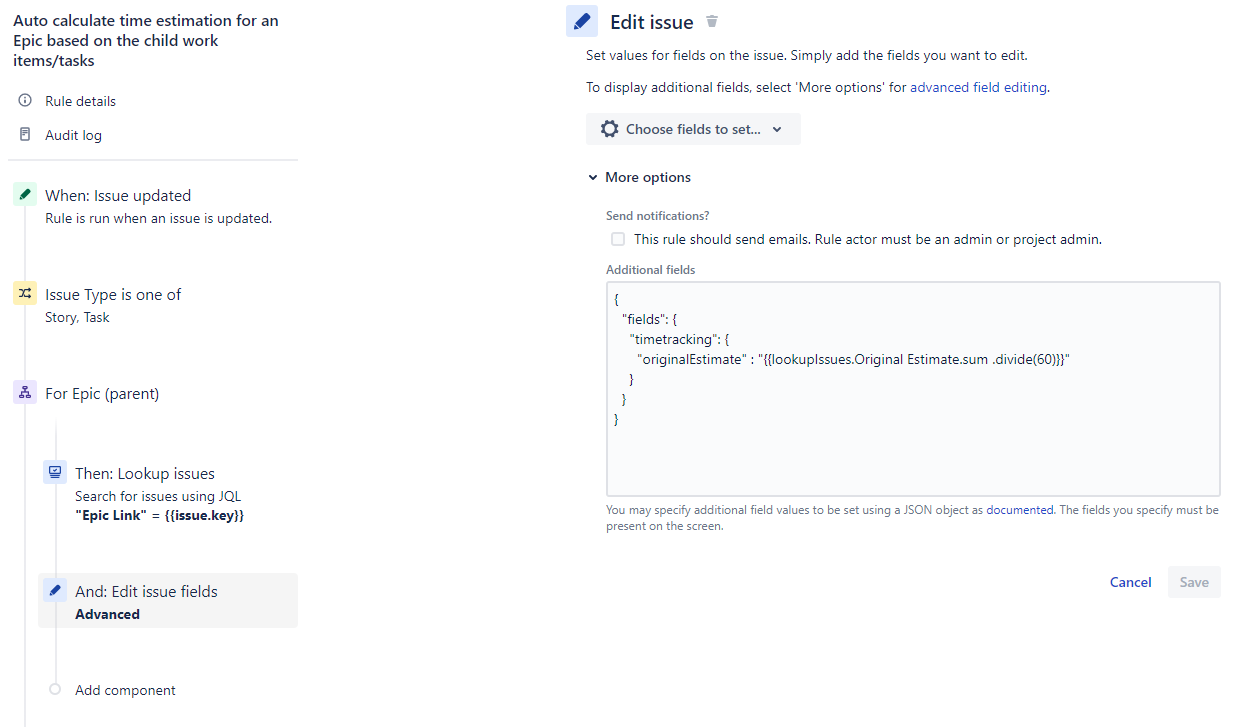 Calculate the sum of original estimates of all iss... - Atlassian Community