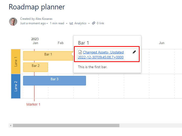 Roadmap planner not showing linked pages