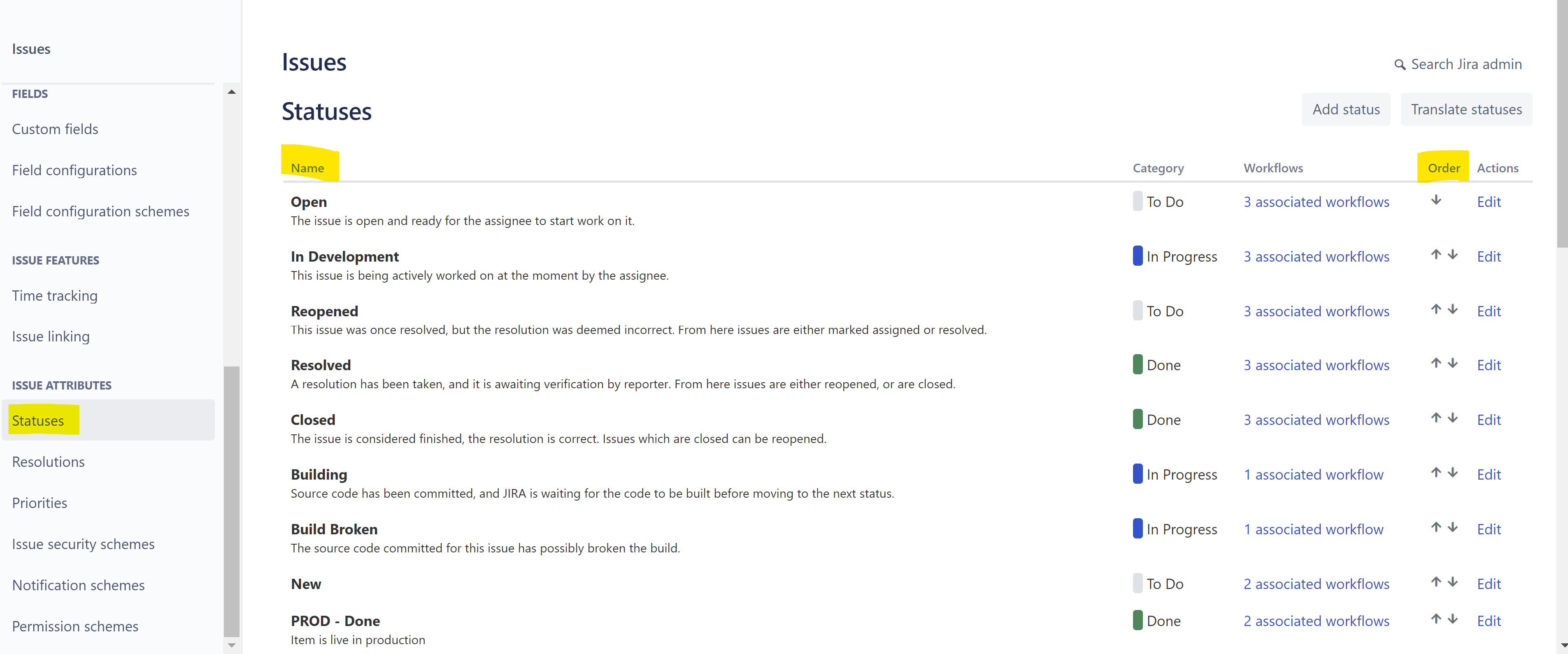 Solved Changing the order of the statuses in the dropdown...