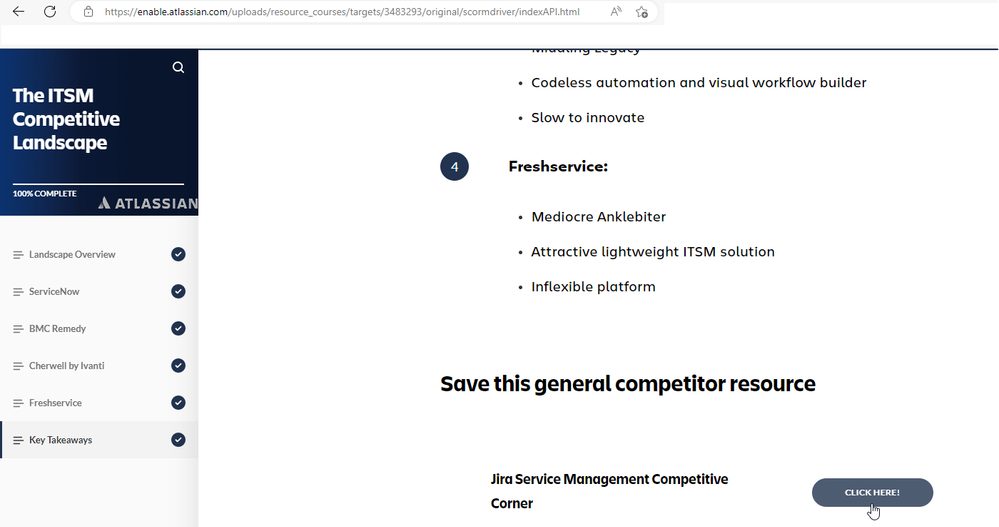 URL to Jira Service Management Competitive Corner not working.png