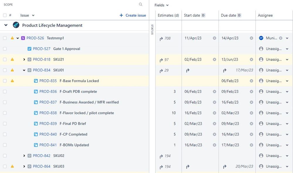 Epics, SKU, Sub-tasks structure.JPG