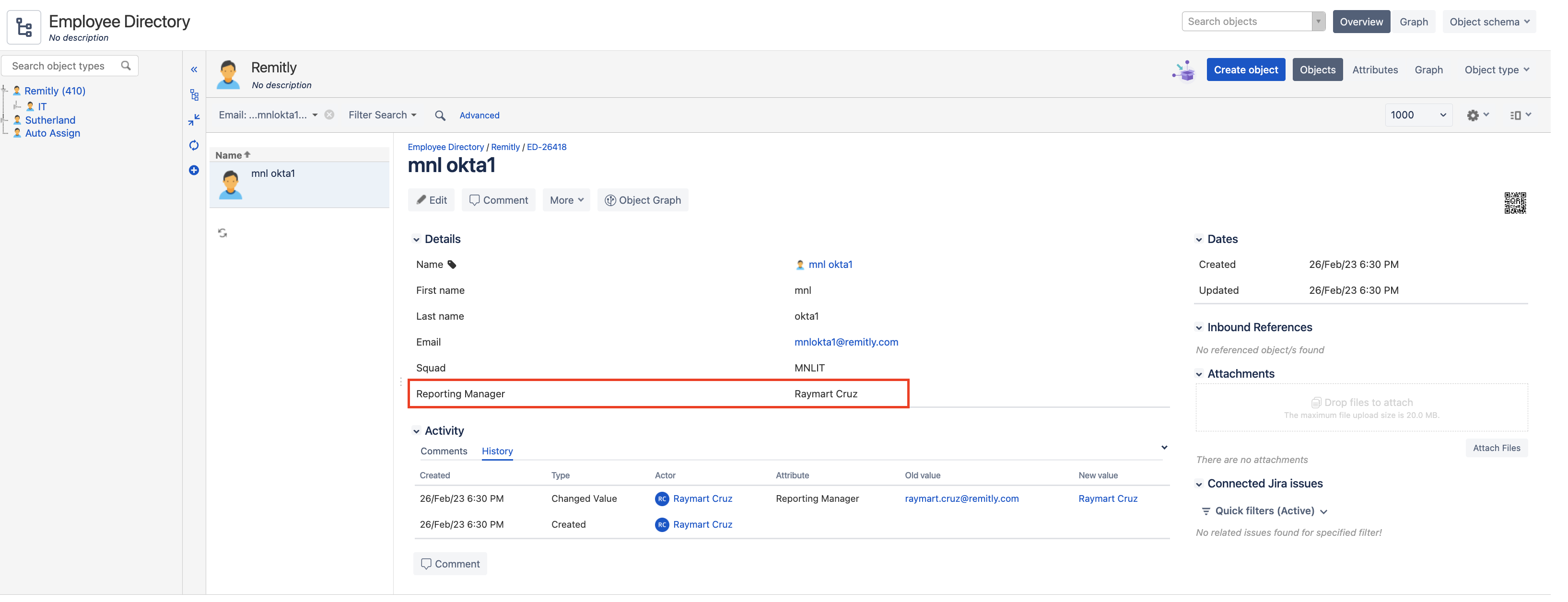 Solved: Asset Custom Field (Reporting Manager)