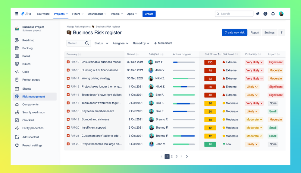 How to create Risk Matrix in Jira Cloud? - Atlassian Community