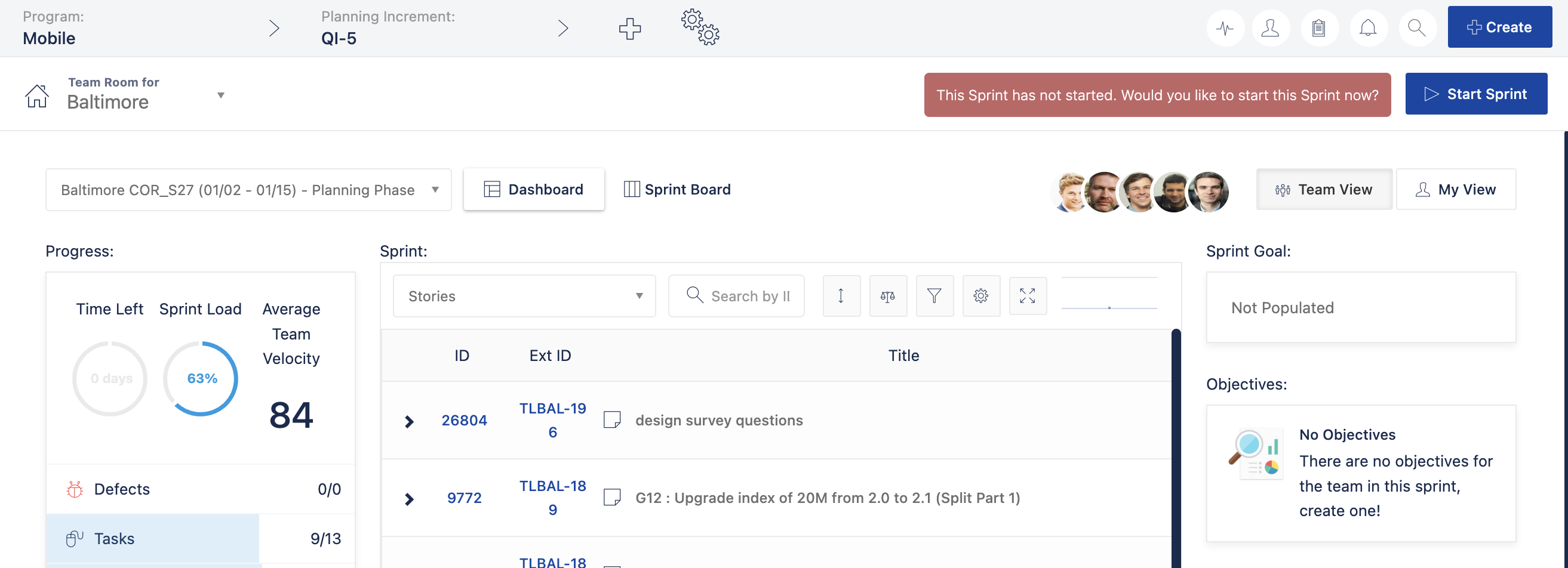 Capacity vs Load Program Board