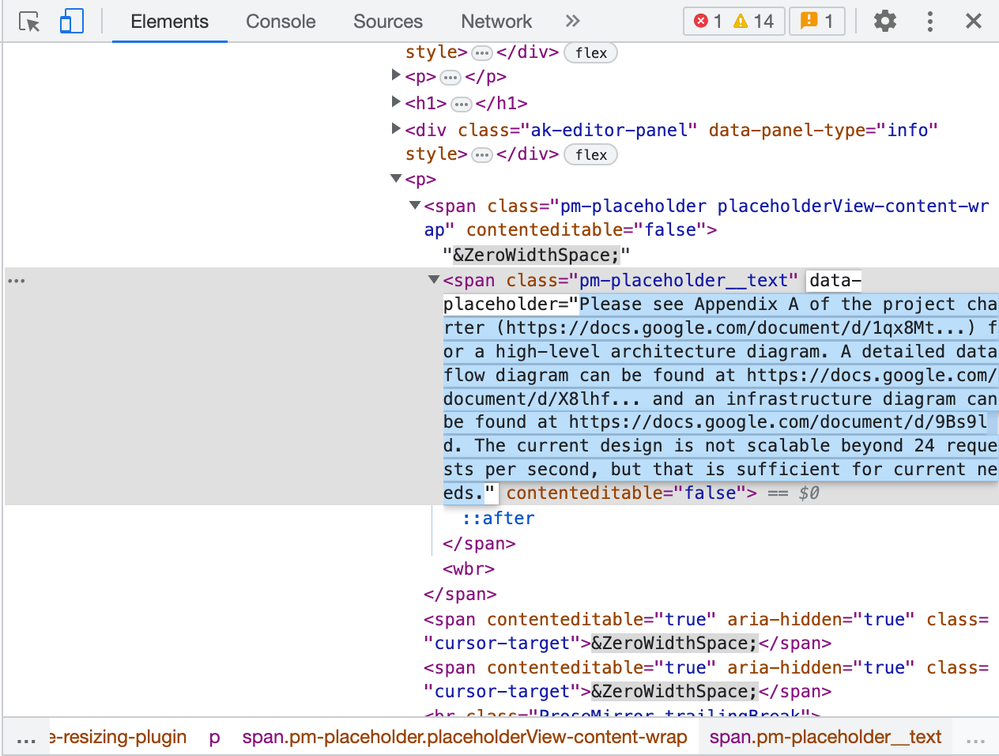 How do I edit placeholder text in a template?