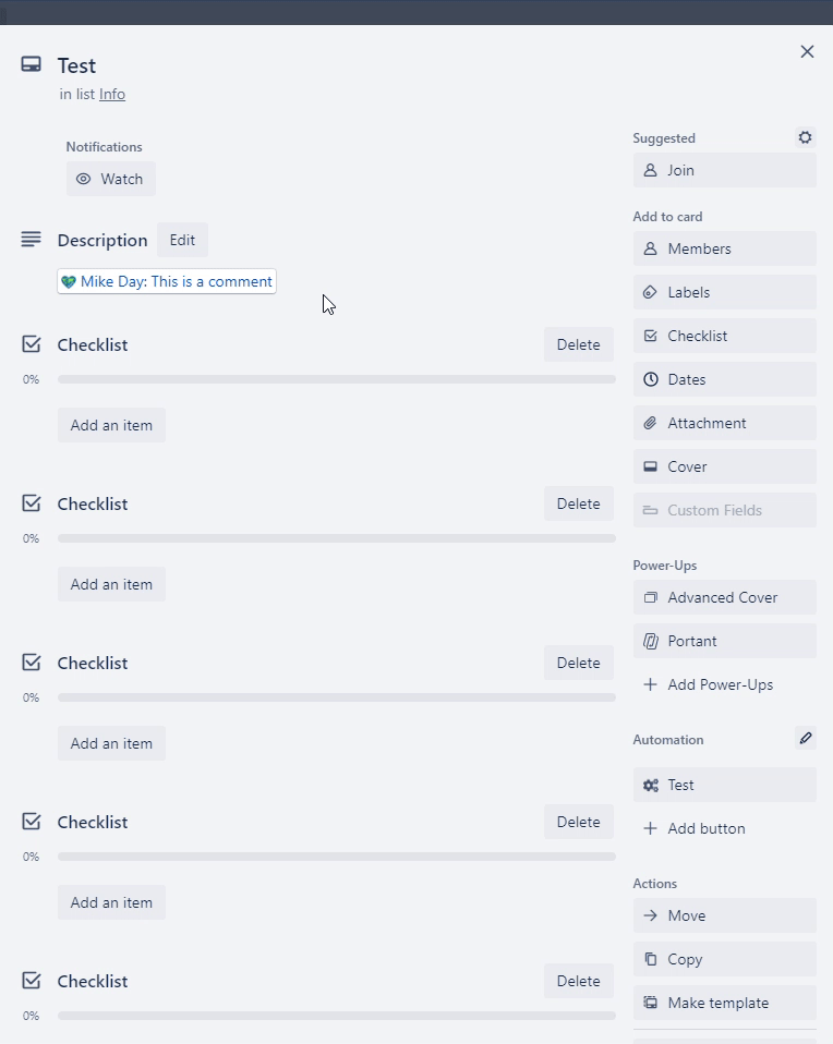 shortcut to ''add a comment''