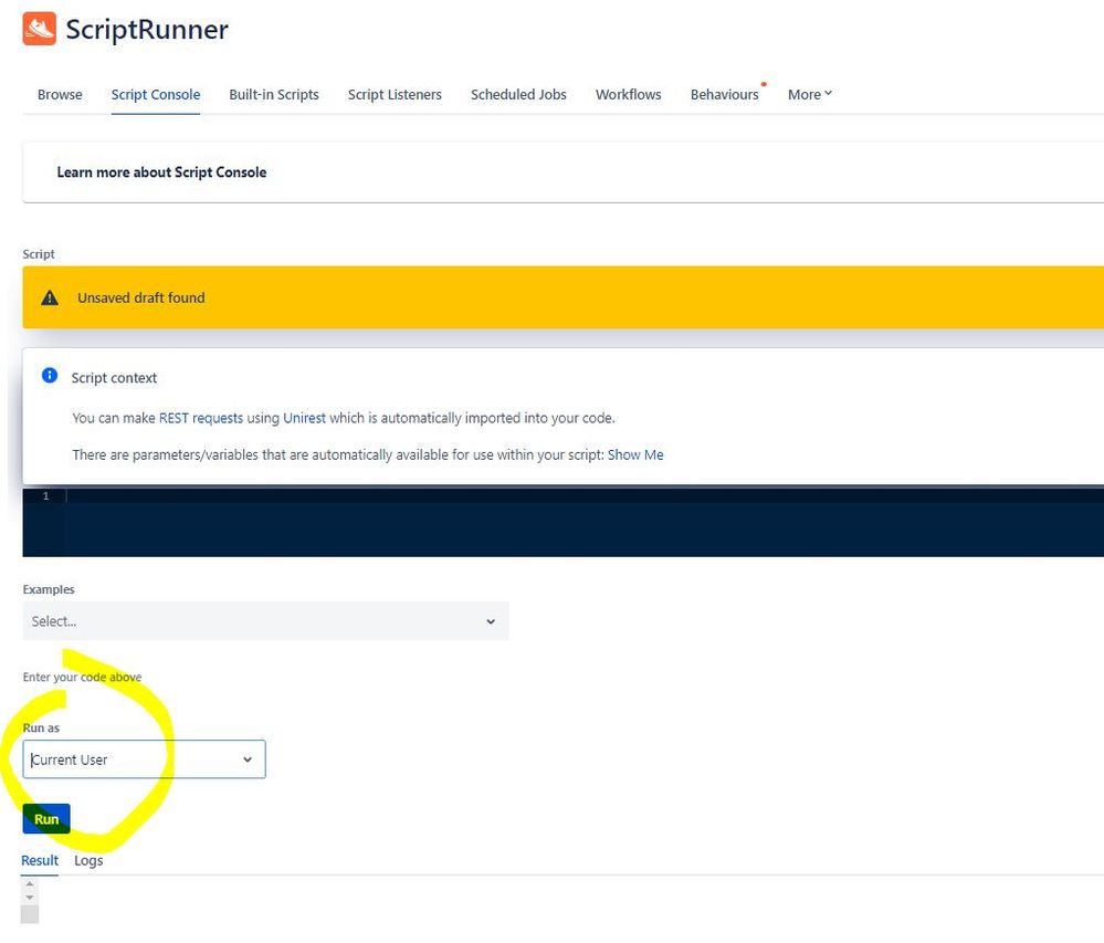 How to activate script runner 