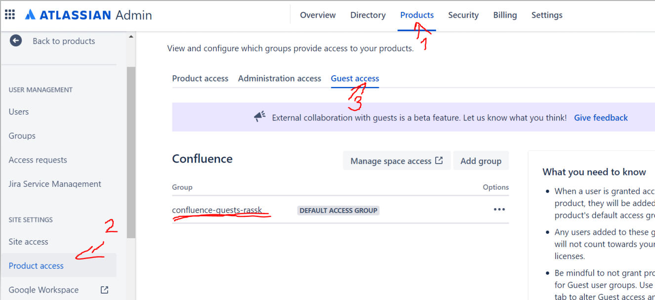 Solved Confluence (guest) Access Won't Turn On, Why?
