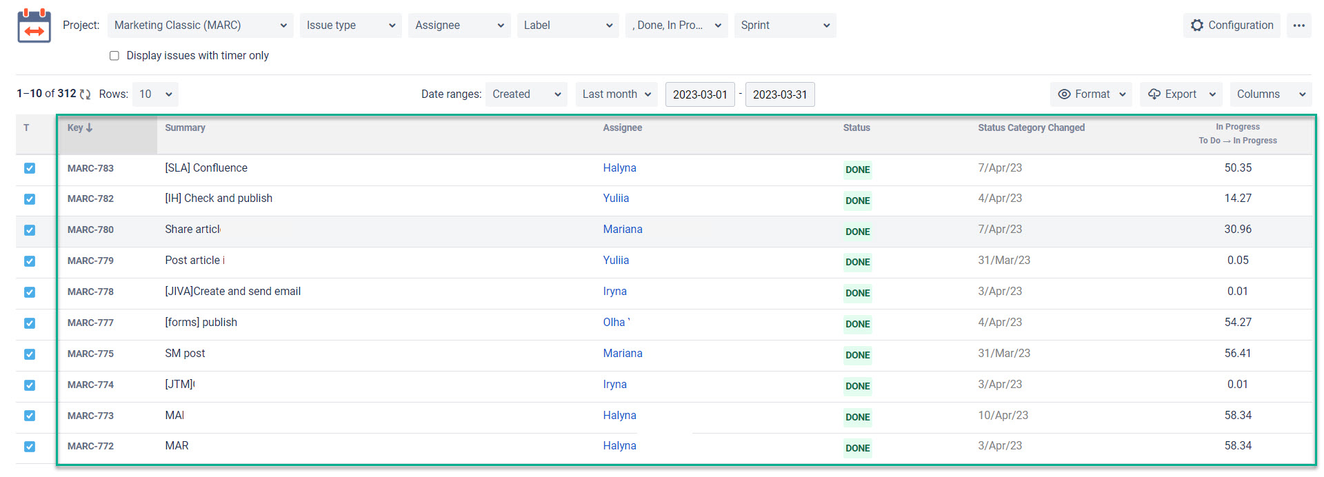 Export Jira time reports safely with Time between ... - Atlassian Community