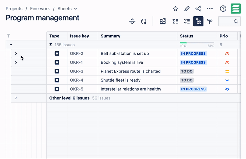 Implementing Flight Level Concept in Jira