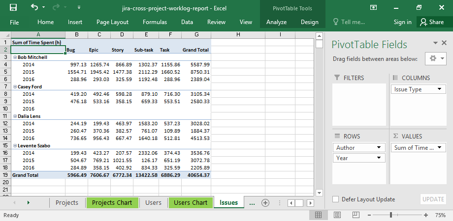 Баг репорт образец excel