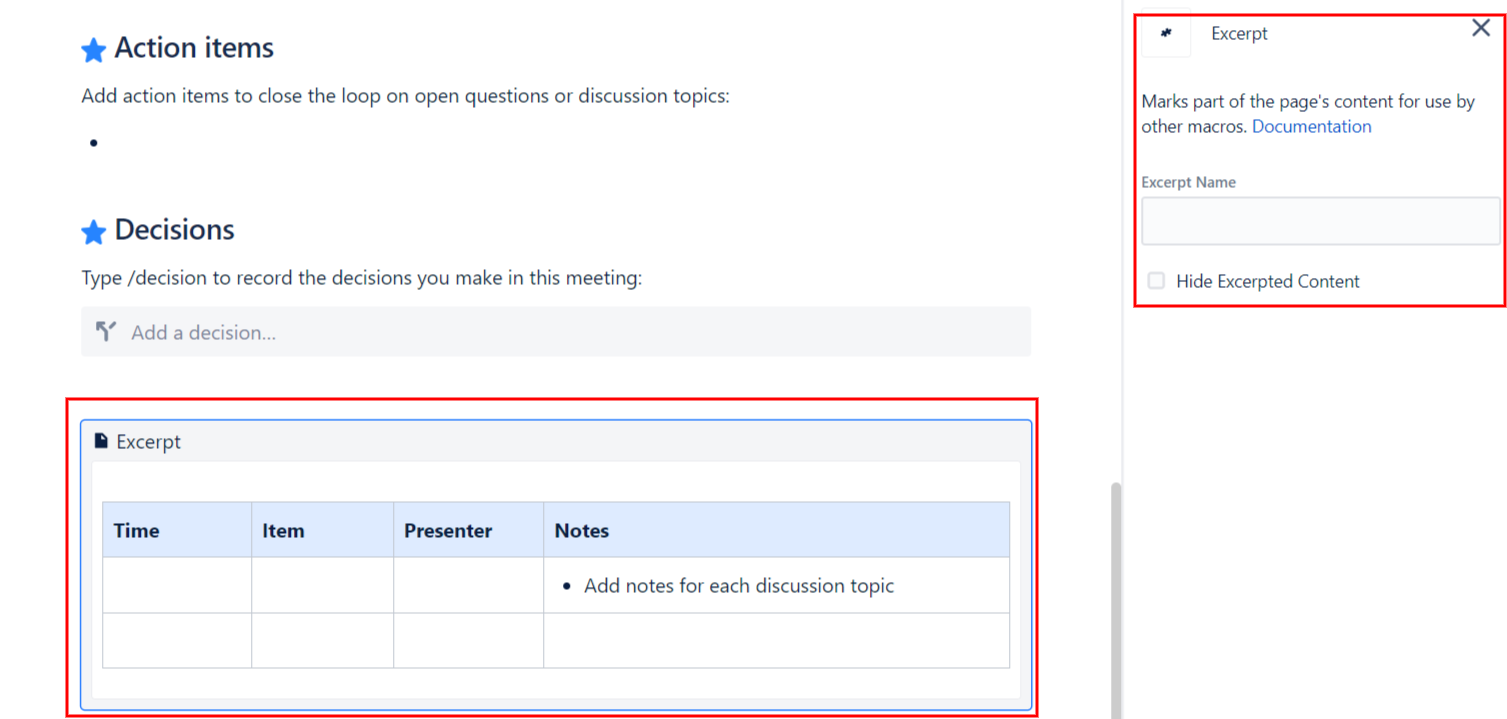 Solved I am wanting a table in Confluence to only show ce