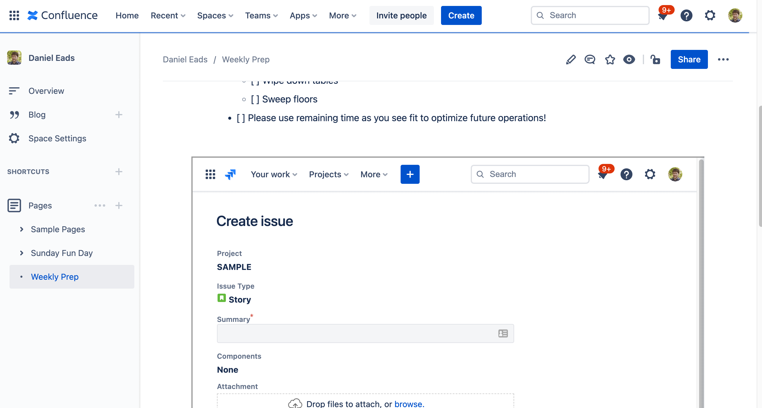 Embed JIRA issue collector