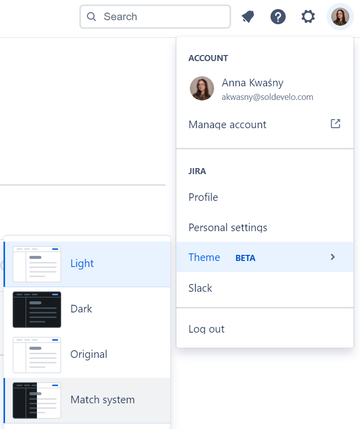 How to turn on dark mode in Jira? Atlassian Community