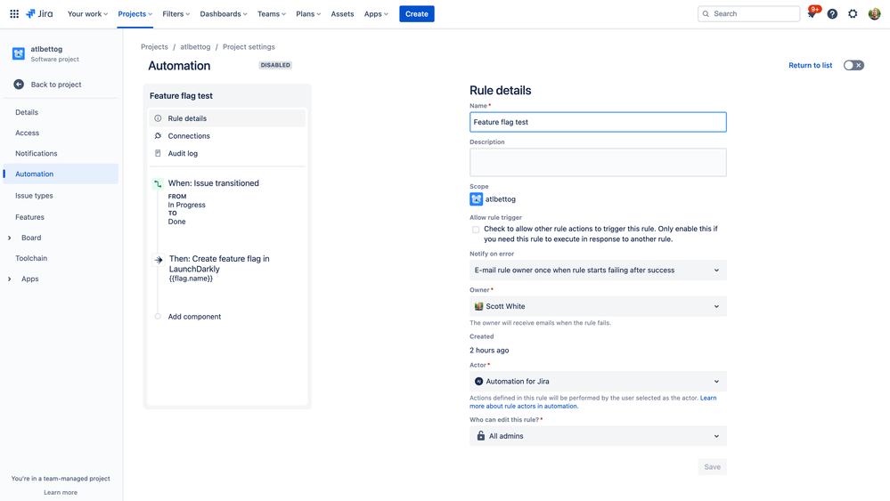 Plug Into Jira Keep track of feature flags with Jira Software