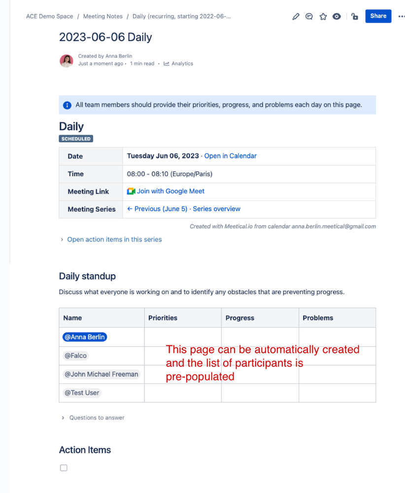 Async Meetings with Confluence? (meeting templates Async Meetings with Confluence? (meeting templates