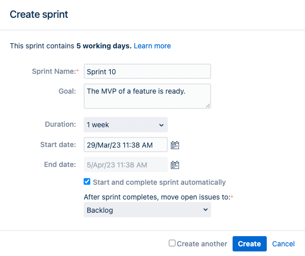 Create an auto-managed sprint.png