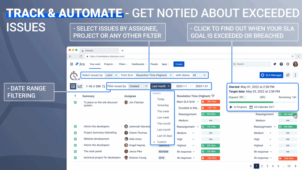 Service desk service level agreements new UI sla