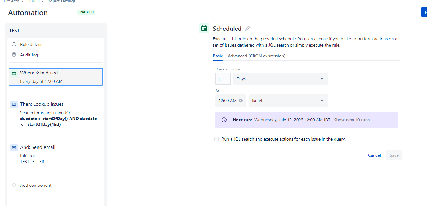 How to create an email notification with a list of...