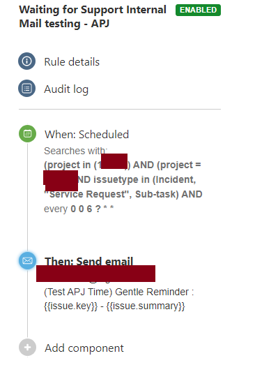 Automation Timing Reminder mail