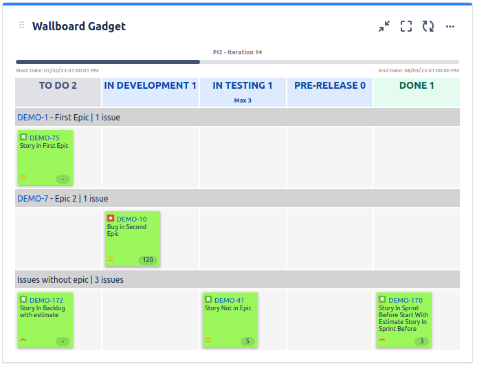 How to group tasks in epic on board?