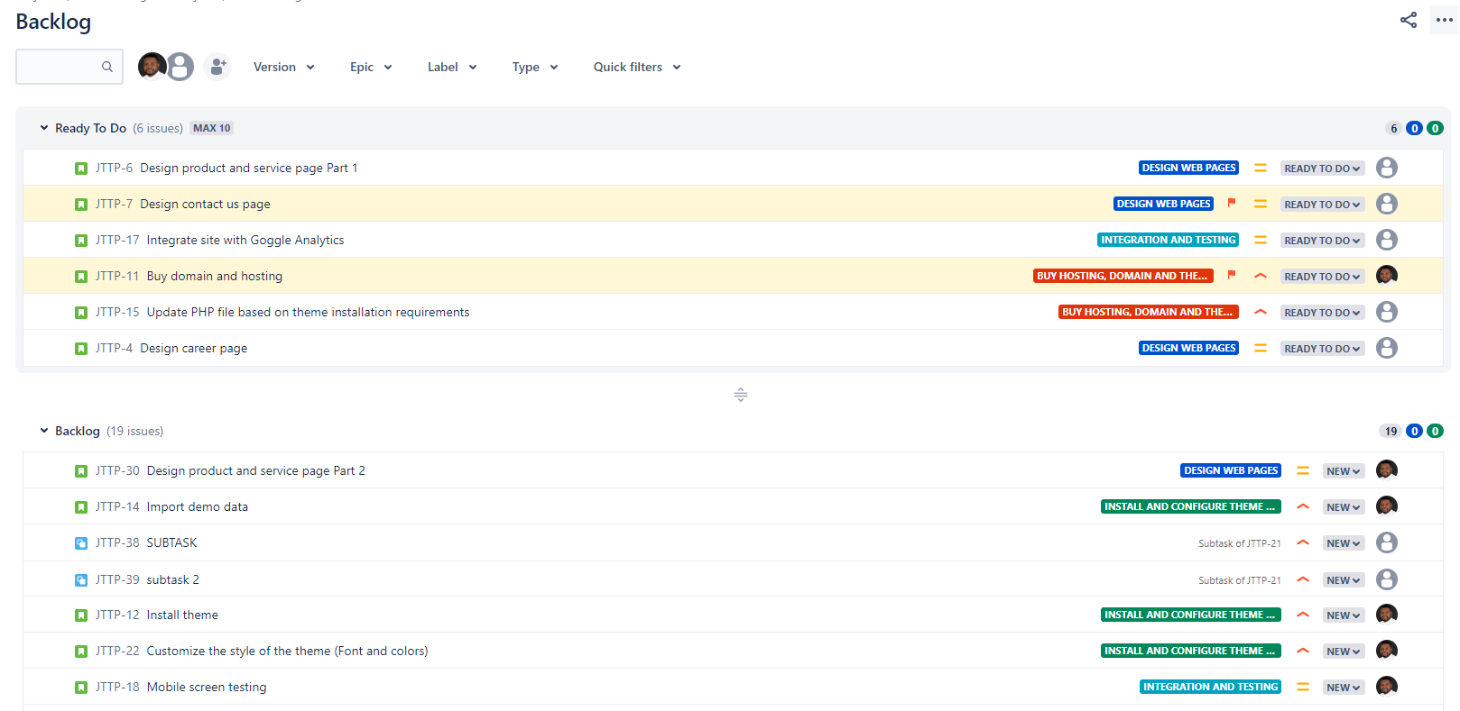 Enhanced Jira Software backlog and board