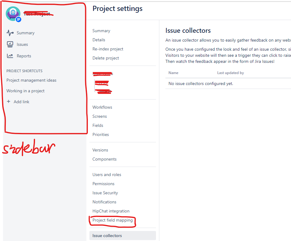 Why my project config sidebar disappeared after I
