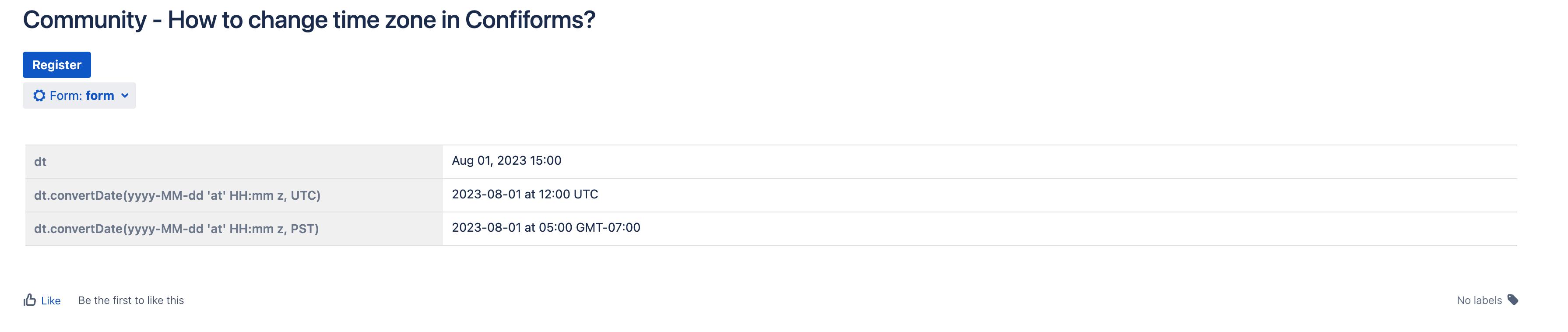 Solved How to change time zone in Confiforms?