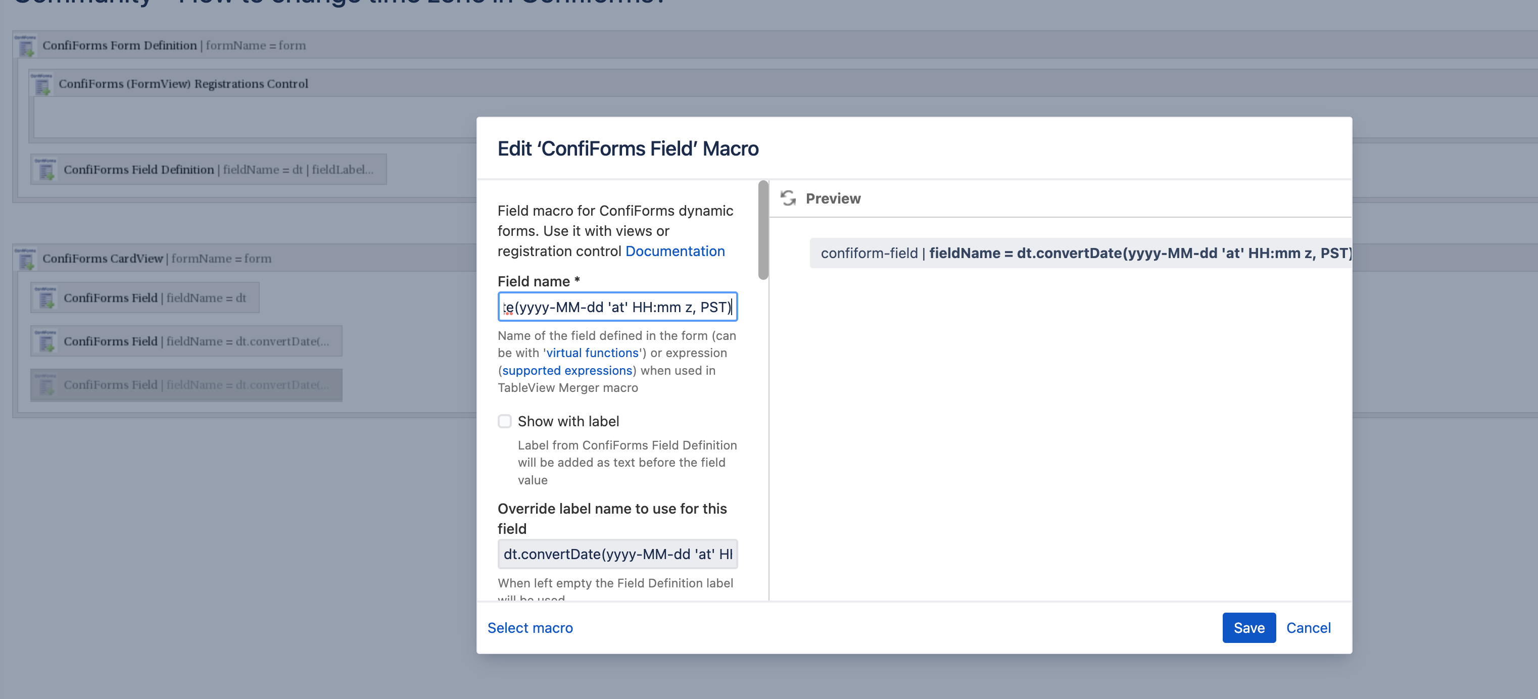 Solved How to change time zone in Confiforms?