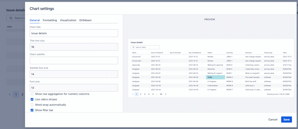 We're introducing a new table chart experience! - Atlassian Community