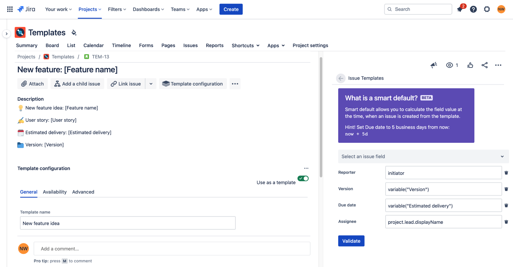 Calculated Values in Issue Templates for Jira app... Atlassian Community