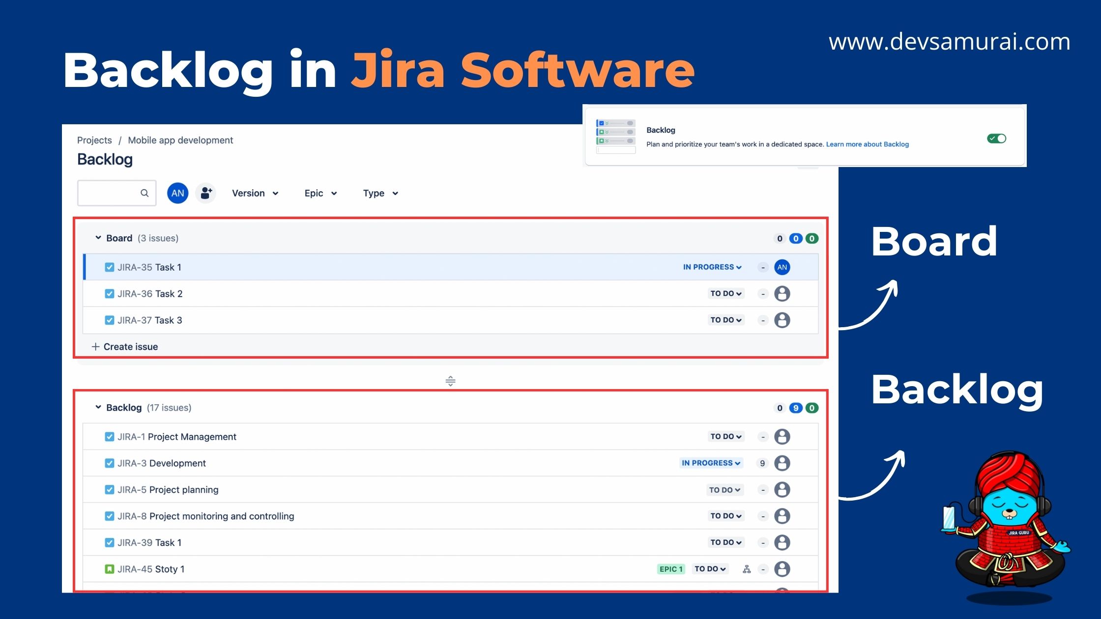 Backlog and Sprint Planning in Jira Software - Wha...