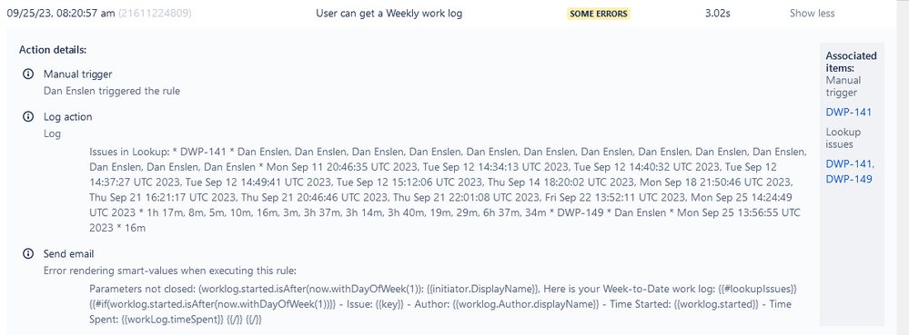 worklog automation audit log_send email with now.withDayOfWeek date filter if statement.png