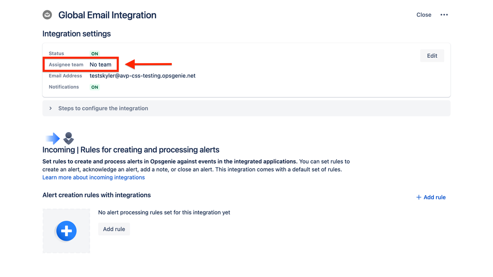 How to send Alerts from one integration to separate Opsgenie Teams