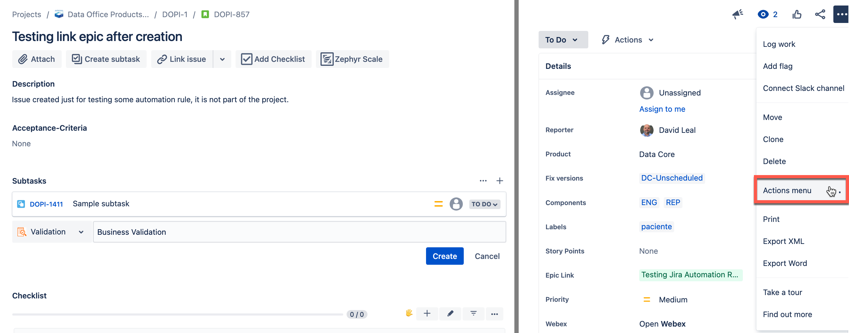 How to create subtasks in Jira for a project Atlassian Community