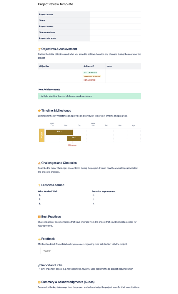 📊 Template: Project Delivery Team Review - Atlassian Community