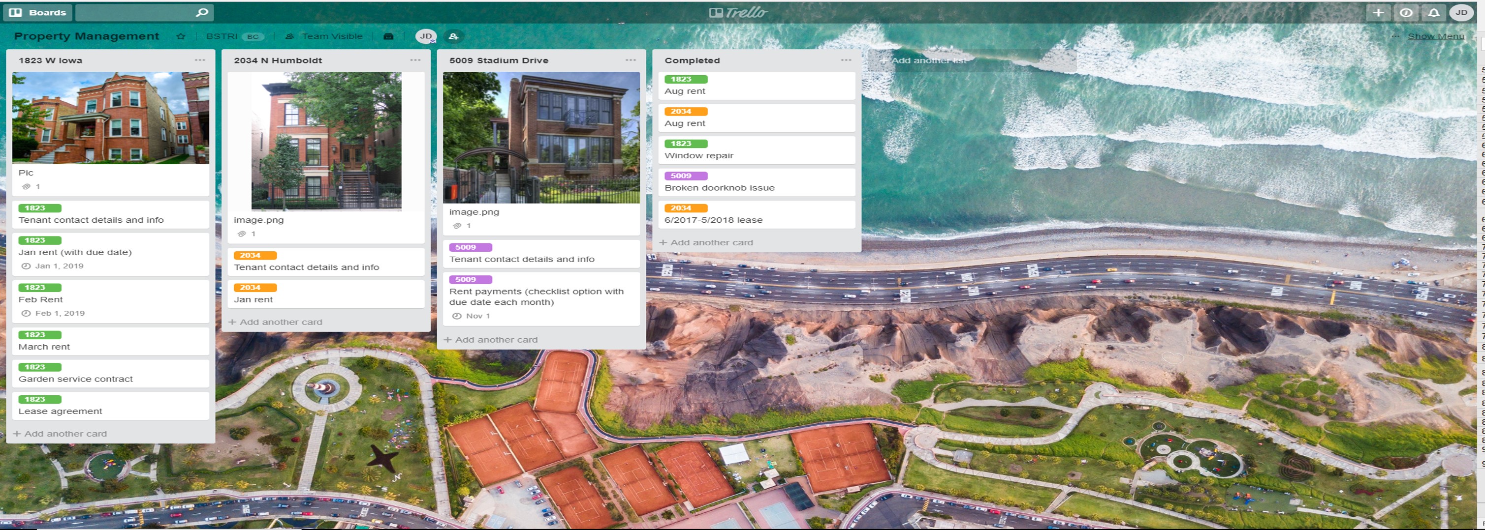 Calendar solution for real estate management