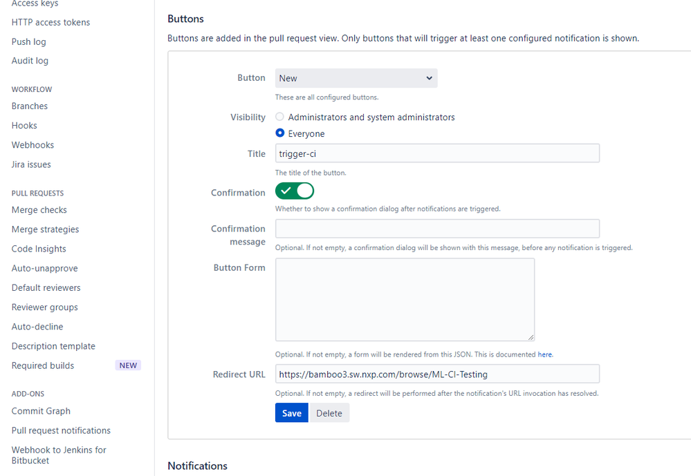 How add a customize button on pull-request view