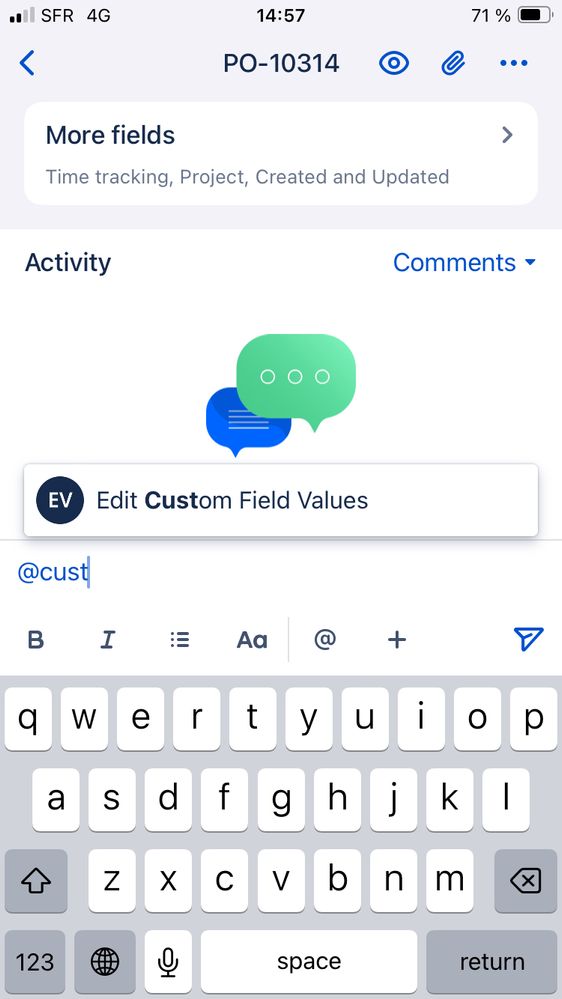 Why is it not possible to tag a team in comments
