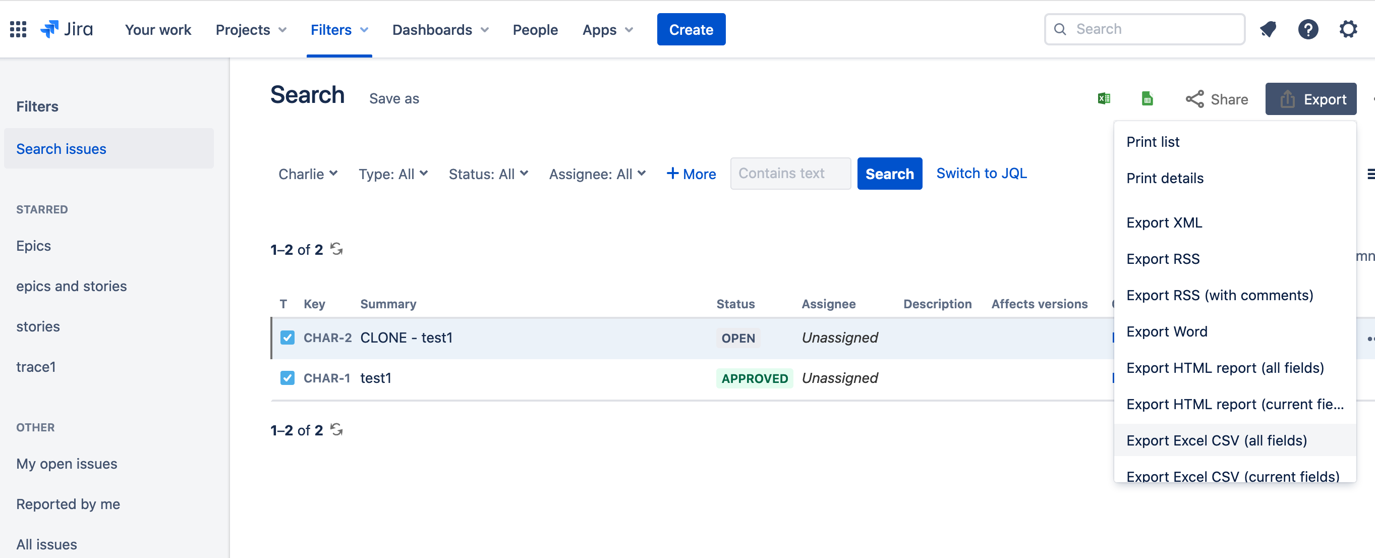 How to export Jira issues to Excel and CSV Atlassian Community