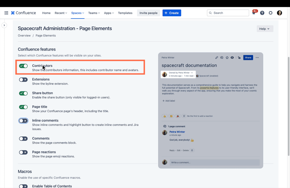 How to hide contributors, last modified date, comm... Atlassian Community