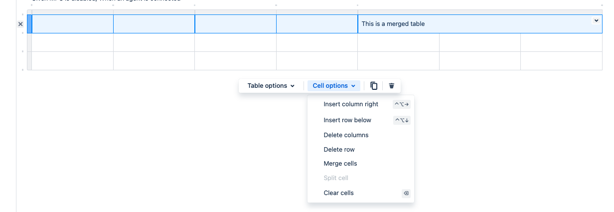 Solved Is merging cells in tables no longer possible