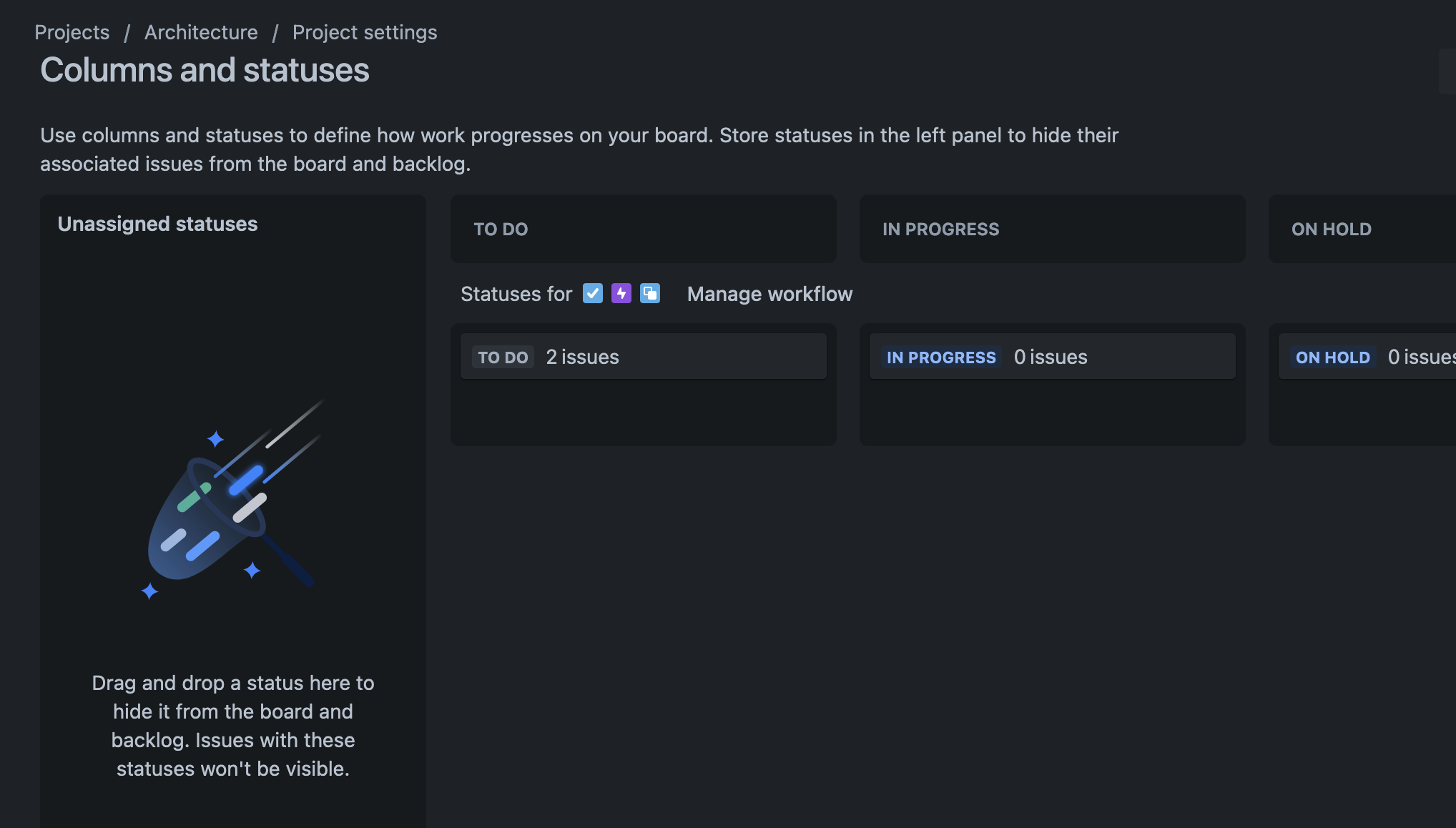 Kanban Backlog Column Not Available Under Project 