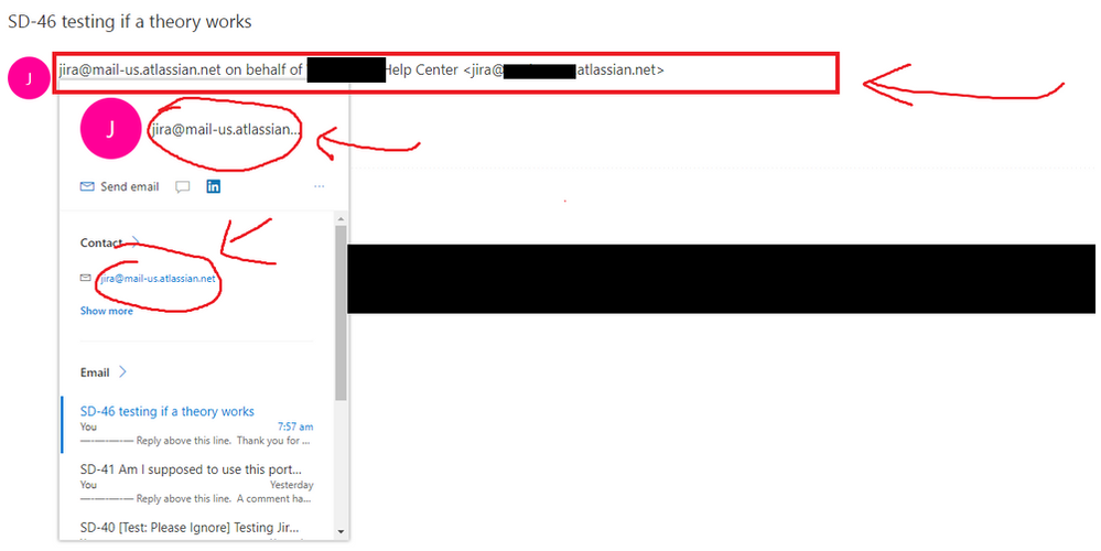 Solved Jira Service Desk Cloud The Email Address Being