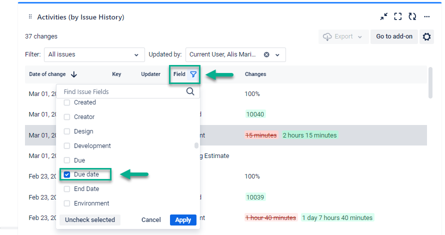 due dates changes jira gadget.png