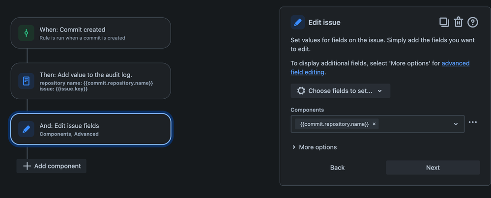 How to set compass component field in jira with au...