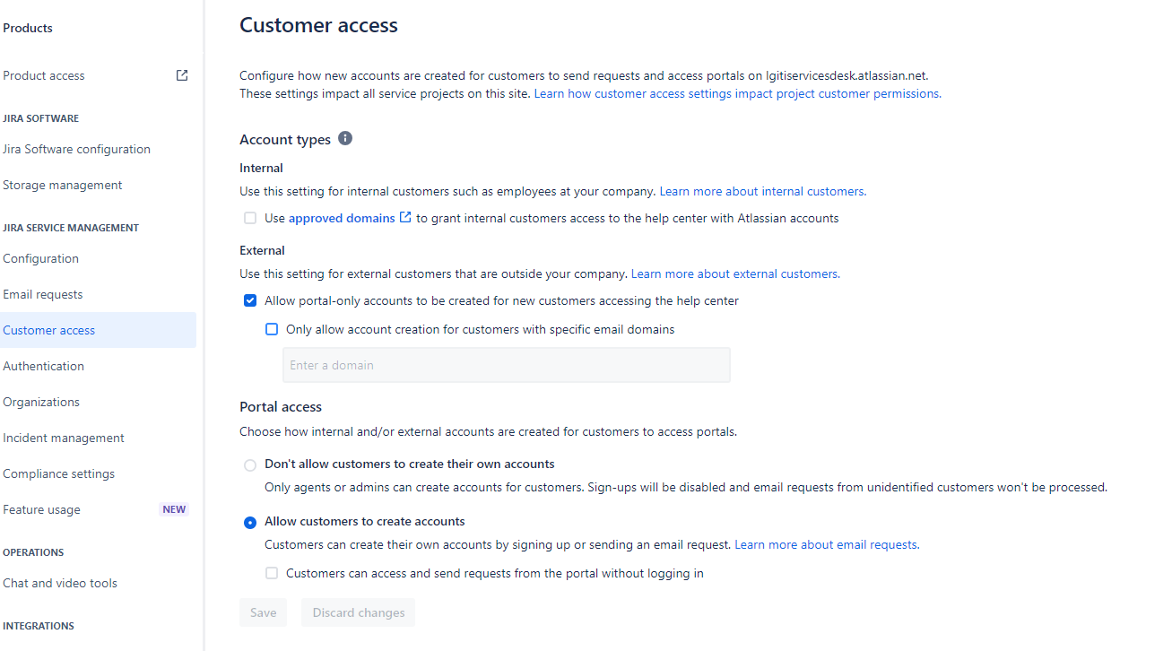 External domains need to be allowed to create emai...