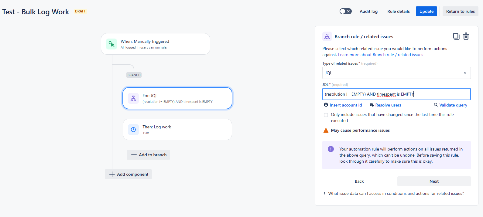 Bulk edit 'Time Spent' field
