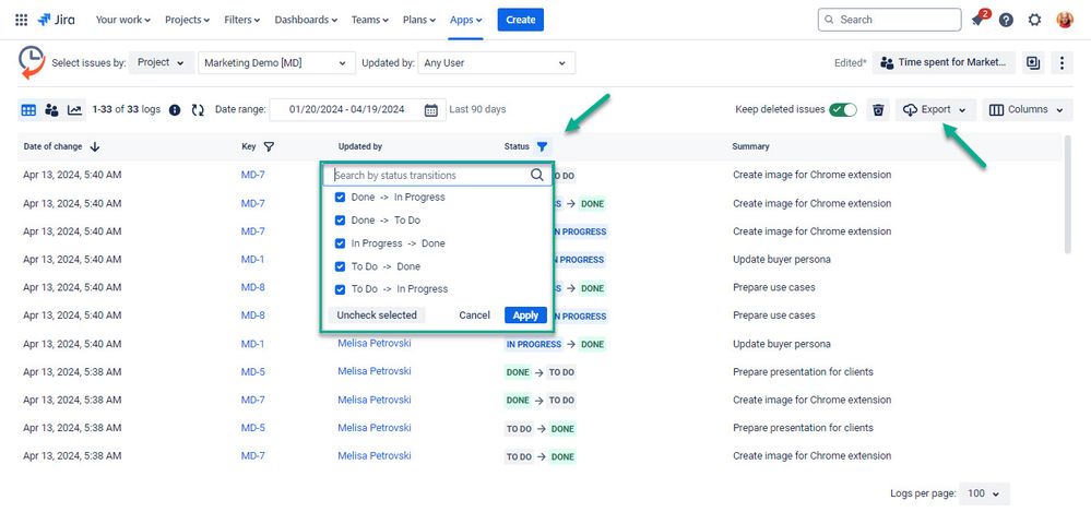 the most frequent status transitions jira.jpg